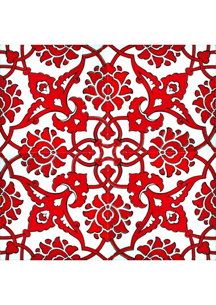 20x20 Cm SP 83 Kırmızı Beyaz İznik Rumi Desenli Çini Karo fiyatları