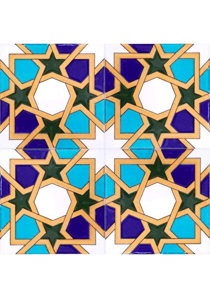 20x20 cm SP 99 Geometrik Tunus desenli Kütahya çinisi