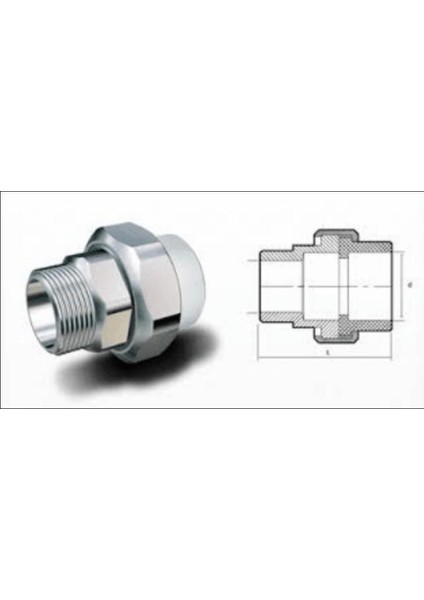 Kollektör Adaptörü 25X1 Dış Diş