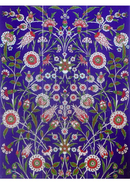 75x99 İznik Desenli Kütahya Çini Pano