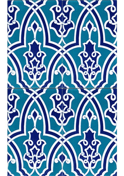 25x40 Cm SP 406 Kütahya Çinisi İznik Desenli Çini Karo