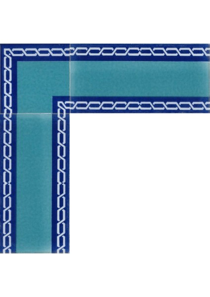 10x20 Cm KS 60 Zincir Desenli yeni Modern Çini Bordür