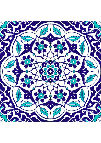 20x20 Cm Ac 92 Osmanlı Mavi Beyaz Kütahya Çini Karo