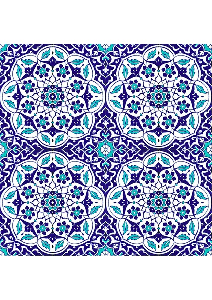 20x20 Cm Ac 92 Osmanlı Mavi Beyaz Kütahya Çini Karo