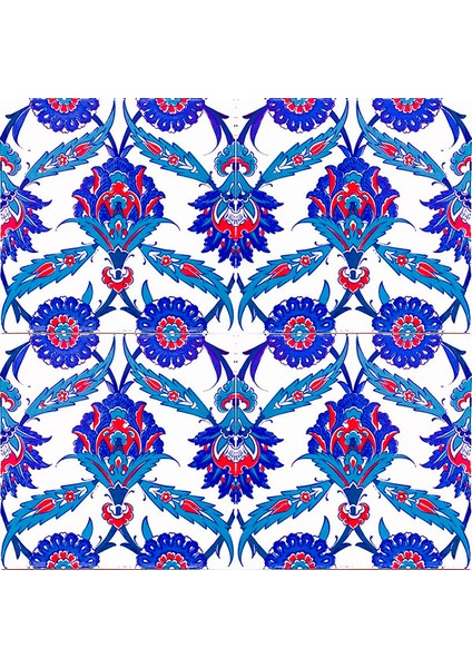 20x20 Cm Ac 30 İznik Desenli Kütahya Çini Karo Seramik