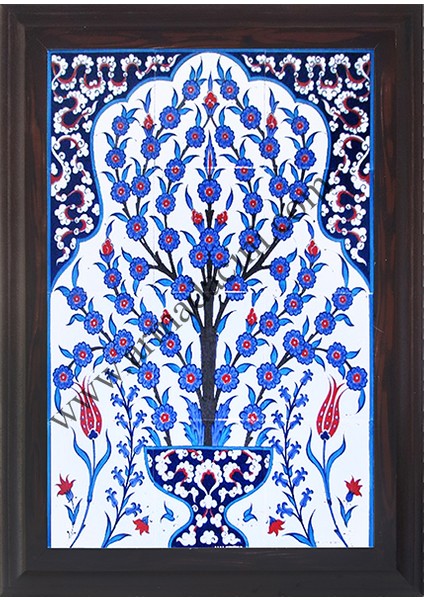 40x60 Cm ED 506 Saksılı Hayat Ağacı Çini Pano