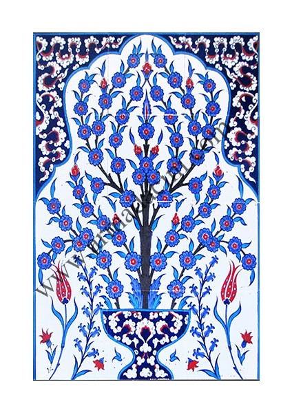 40x60 Cm ED 506 Saksılı Hayat Ağacı Çini Pano fiyatları