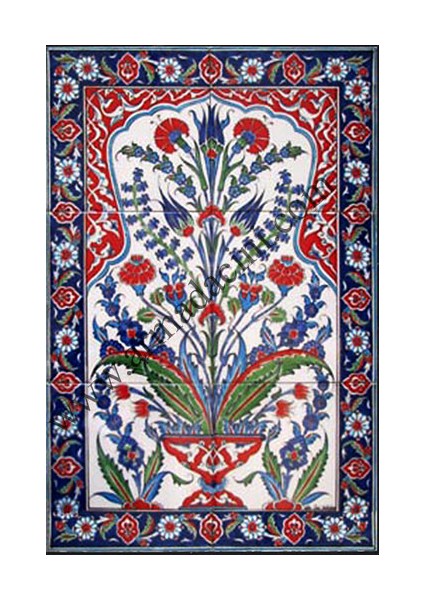 40x60 Cm ED 510 Yeşil Hançerli El dekoru Çini Pano fiyatları