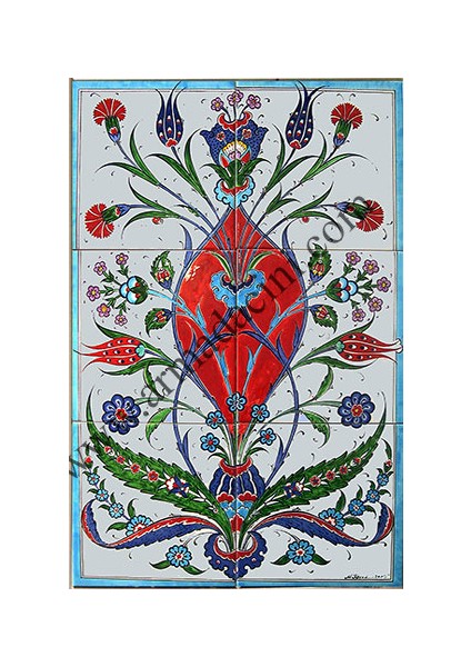 40x60 Cm ED 616 Göbekli El dekoru Çini Pano