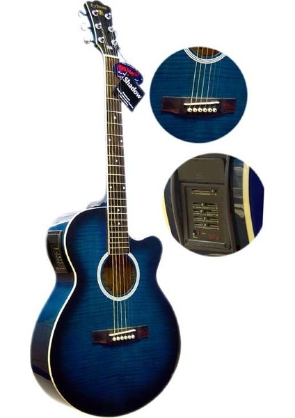 Gitar Akustik Extreme XAC45EQ4BL Sahne Gitarı