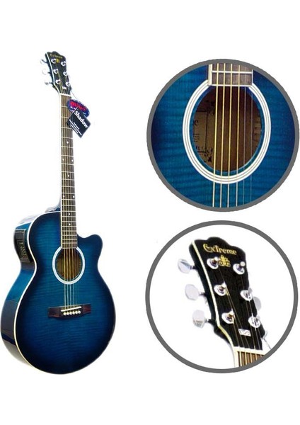 Gitar Akustik Extreme XAC45EQ4BL Sahne Gitarı