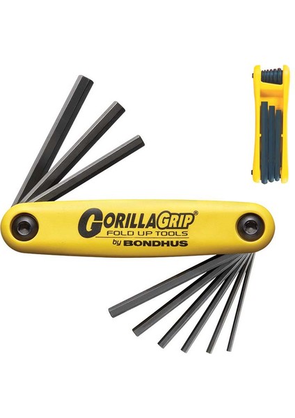 12589 Gorillagrip Katlanır Tip İnç Ölçü Allen Anahtar Seti Proguard İzole 9 Parça