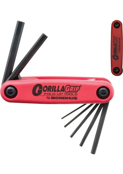 12592 Gorillagrip Katlanır Tip Metrik Ölçü Allen Anahtar Seti Proguard İzole 7 Parça