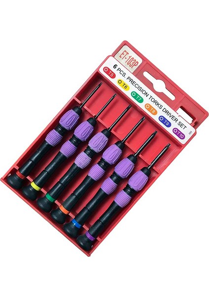 Et103P Saatçi Tornavida Takımı Torx Uçlu 6 Parça