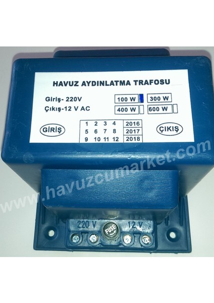 220/12 Volt 100 Watt Havuz Trafosu