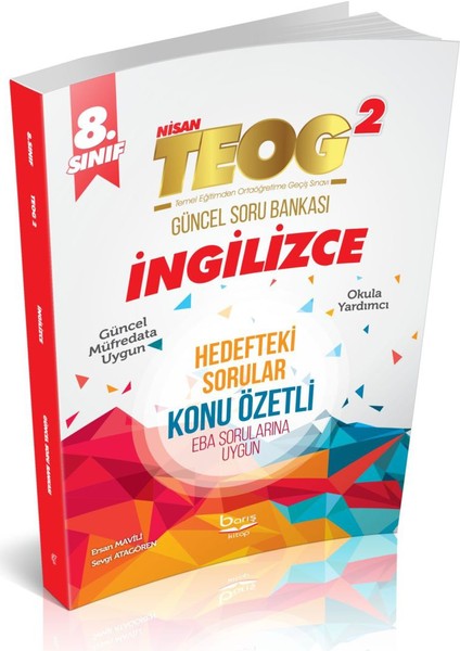 Barış Kitap 8.Sınıf TEOG 2 İngilizce Güncel Konu Özetli Soru Bankası