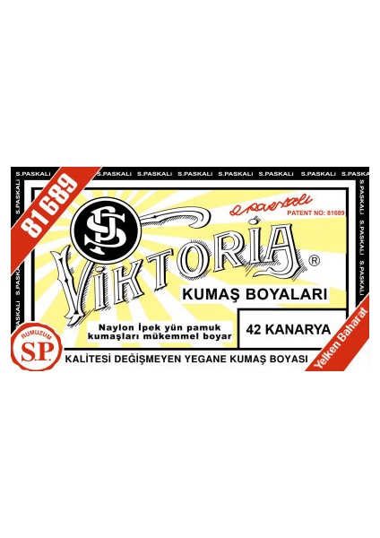 Kumaş Boyası Kanarya