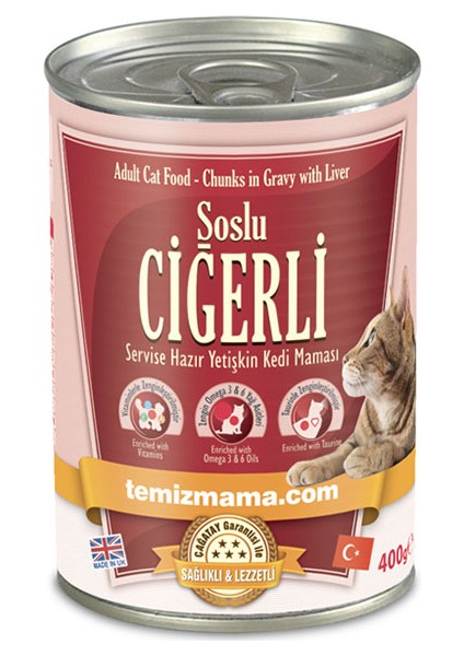 Soslu Ciğerli Yaş Kedi Maması 400 gr