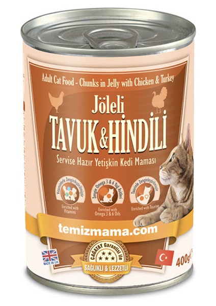 Jöleli Tavuk Ve Hindili Yaş Kedi Maması 400 gr
