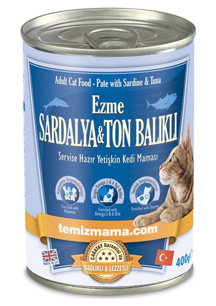 Ezme Sardalya Ve Ton Balıklı Yaş Kedi Maması 400 gr