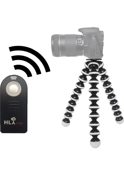 Nikon D5200 İçin HLYpro Gorillapod Tripod + ML-L3 Uzaktan Kumanda