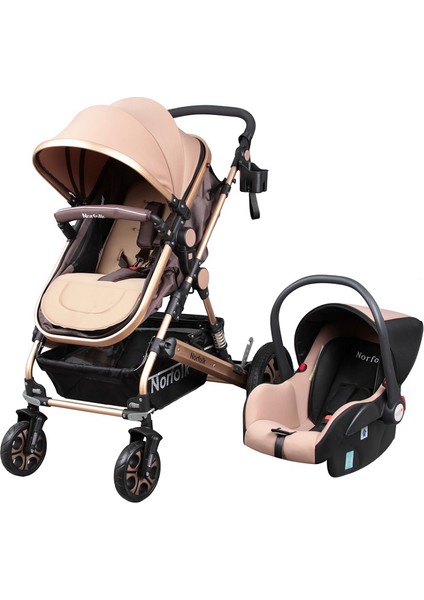 Baby Voyage Air Luxury 5 İn1 Travel Sistem Bebek Arabası - Kahve