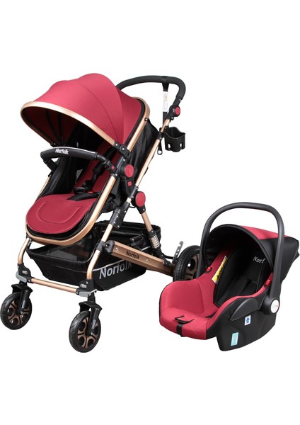 Baby Voyage Air Luxury 5 İn1 Travel Sistem Bebek Arabası - Bordo