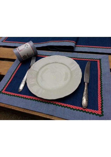 Kırmızı Biyeli Denim Servis Runner Takımı fiyatları