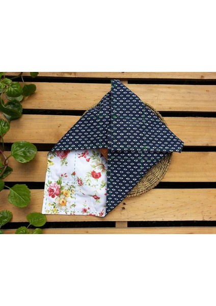 Desenli Denim Ekmek Bohçası