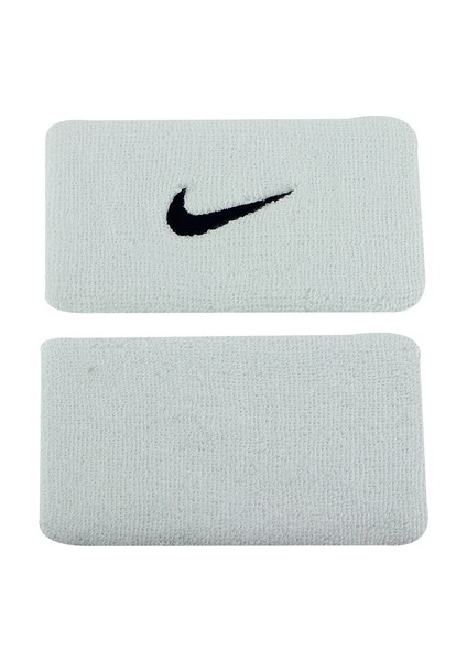 Swoosh Doublewide Wristbands Whıte/Obsıdıan N.Nn.05.116.Os