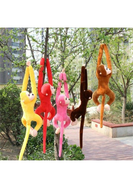 60 cm Sevimli Maymun Goril Kırmızı Renk Peluş Oyuncak