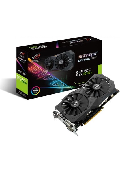 ROG STRIX Nvidia GeForce GTX 1050 Ti 4GB 128Bit GDDR5 (DX12) PCI-E 3.0 Ekran Kartı STRIX-GTX1050TI-4G- Gaming