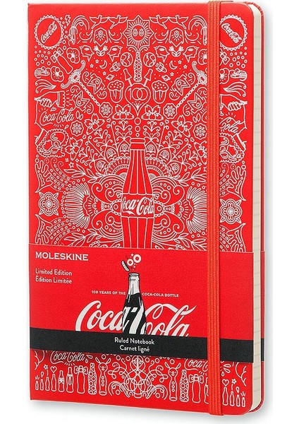 Limited Edition Coca Cola Büyük Boy Sert Kapak Çizgili Defter