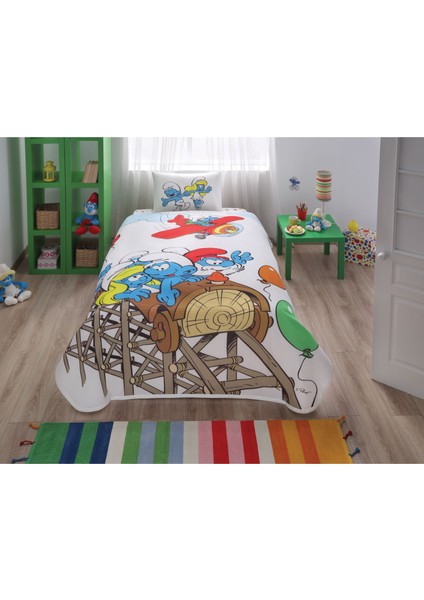 Lisanslı Pike Takımı Tek Kişilik Şirinler Joy