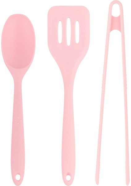 Silikon Açık Pembe 3lü Servis Seti
