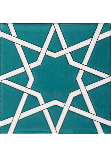 20x20 Cm SP 94 Yıldız Kütahya Çinisi Selçuklu Çini Karo