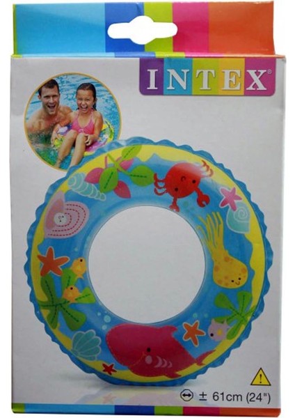 Swim Ring 61 cm / İntex 58245 Şişme Can Simidi 6/10 Yaş