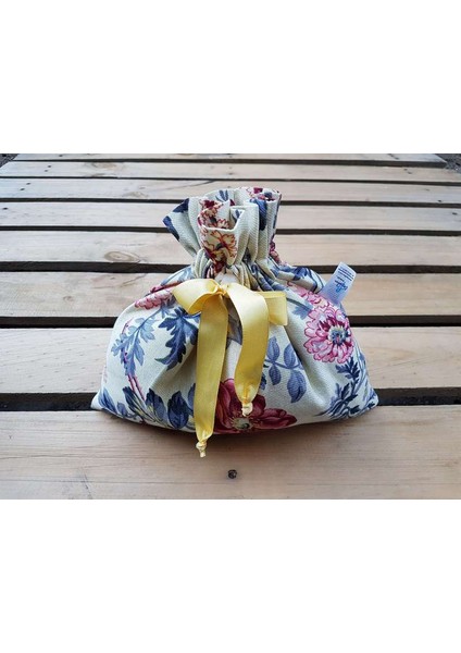 Bordo Laci Çiçekli Erzak Torbası 2.5 Kg