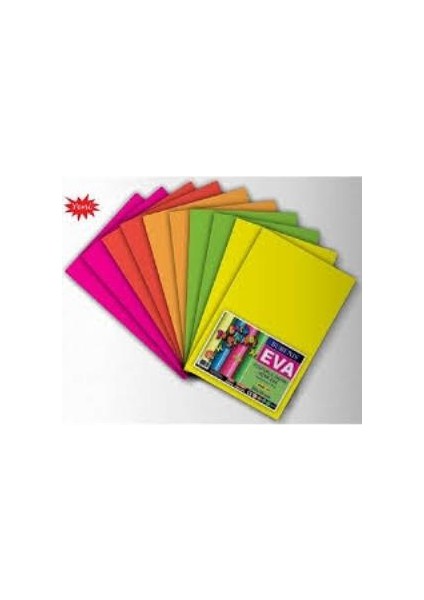 Rubenis Karışık Renk Fosforlu (Neon) Eva 10 Adet 20X30 Cm