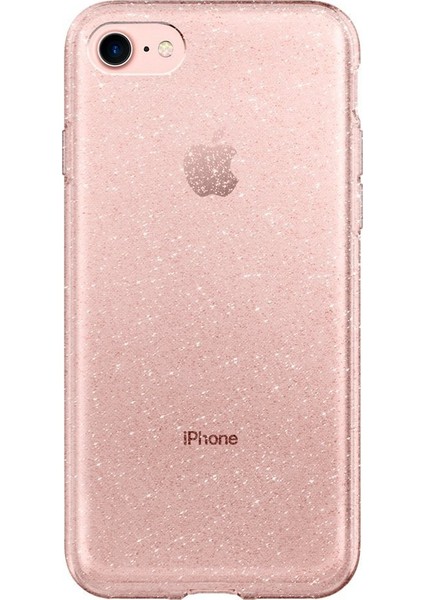 Apple iPhone SE (2022 / 2020) / iPhone 8 / iPhone 7 Kılıf Liquid Crystal Glitter Rose Crystal - 042CS21419