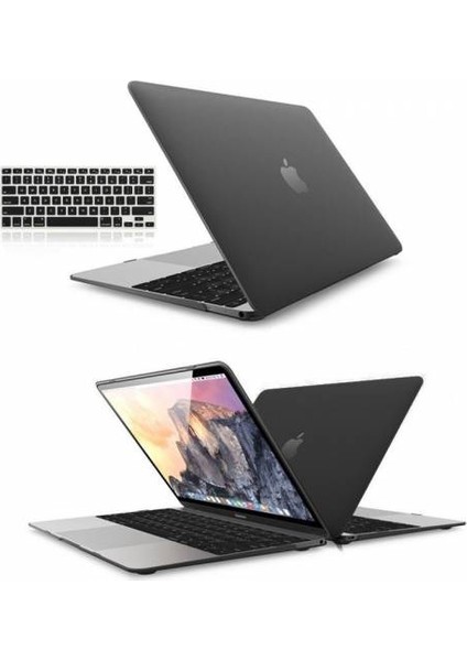 Apple Macbook Pro Retina 15.4 Kılıf 2İn1 Silikon Mat + Klavye Koruyucu Türkçe