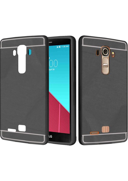 Lg G4 Kılıf Aynalı Metal Bumper Cerceve