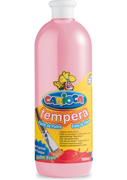 Ko030-09_Tempera Boya (Süper Yıkanabilir) 1000 ml / Plastik Şişede - Pembe