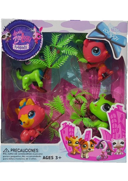 Miniş Tarz Minişler 4'lü Tropikal Miniş Oyuncak Petshop Miniş 1546456