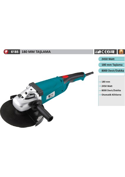 6185 Büyük Taşlama 2450 Watt 180 mm