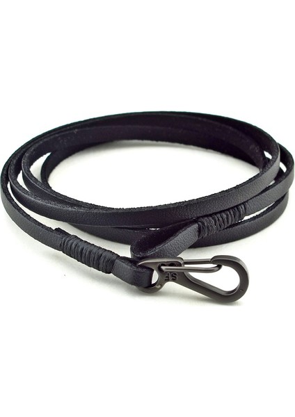 Antrasit Kancalı Siyah Deri Erkek Bileklik Bx317 fiyatları