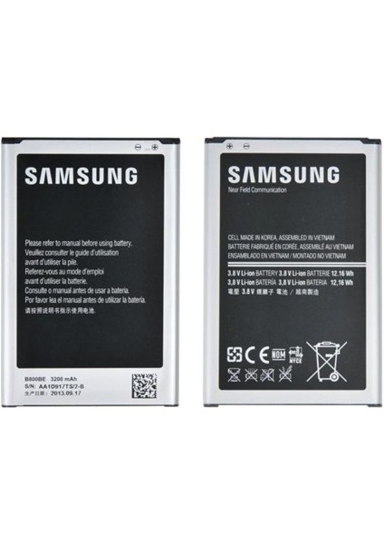 Samsung Galaxy Note 3 N9000  Batarya 3200 Mah EB-B800BEBECWW