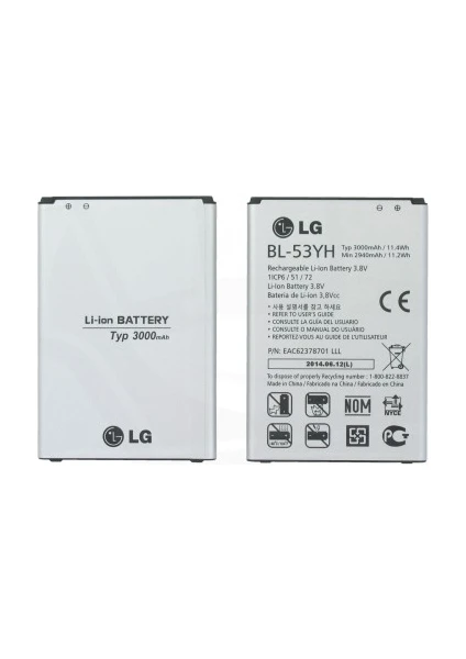 Lg G3 Batarya Pil 3000 Mah BL-53YH