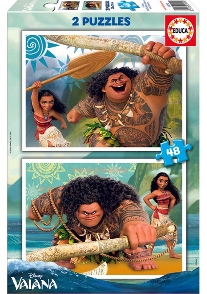 Moana 2 X 48 Parça Karton Puzzle