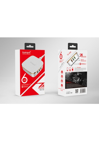 6 Usb Çıkışlı Qualcomm Hızlı Şarj Cihazı indirimleri